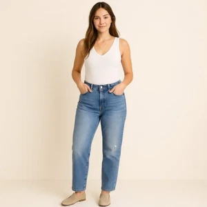 Pantalones de mezclilla para mujer Levi's Boyfriend talla 33 azul desgastado lavado claro - Imagen 1 de 13