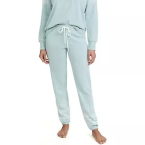 PJ Salvage Womens Pajama Jogger Pants Soft Lounge Snow Flake Light Blue L - Picture 1 of 5