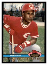 1991 Stadium Club Charter Member #NNO ERIC DAVIS Cincinnati Reds ~F7DD