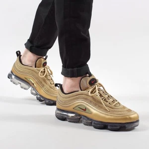 Nike Air Vapormax 97 Metallic Gold/Varsity Red Size 8 AJ7291-700 Very Rare! - Picture 1 of 12