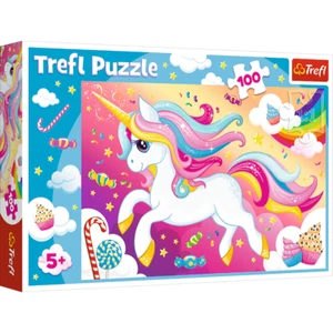 Trefl Red 100 Piece Kids Puzzle - Beautiful Unicorn - Picture 1 of 3