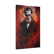 Dracula Abstract Canvas Vampire Oil Painting Print Halloween Wall Art Decor