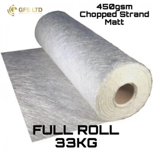 450gsm- 34.5kg Fibreglass Chopped Strand Mat GRP Emulsion- 72m² ( Full Roll ) - Picture 1 of 1