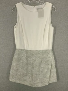 1.State Romper Medium Ivory Top Beige Skort Sleeveless Zip Back New With Tags - Picture 1 of 13