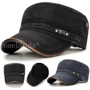 Army Plain Hat Classic Cadet Field Military Cap Style Patrol Baseball Adjustable - Picture 1 of 8