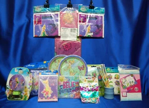 Juego de fiesta Tinkerbell # 23 servilletas invitaciones mantel platos bolsas de botín gracias - Imagen 1 de 6