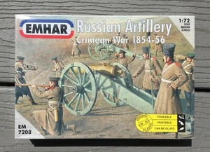EMHAR 1/72 CRIMEA WAR 1854 - 1856 RUSSIAN ARTILLERY & FIGURES MODEL KIT 7208 F/S - Picture 1 of 5