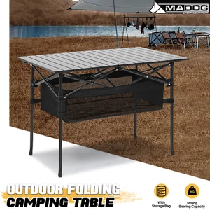 Klappbarer Aluminiumtisch [ABNEHMBARER AUFBEWAHRUNGSORGANIZER] Tragbarer Camping Picknick Schreibtisch - Bild 1 von 12