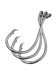 1000 Heavy Duty Size 7/0 Black Nickel Offset Circle Fishing Hooks 7384 Catfish - Picture 1 of 5
