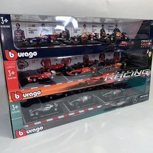 Burago Red Bull, Ferrari & Mercedes Formula 1 F1 Die-Cast 1:43 (18 Car Set) New - Picture 1 of 11