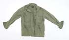 Topshop Womens Green Collared 100% Cotton Cardigan Jumper Size 6