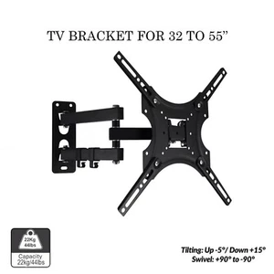 TV Wall Bracket Stand Tilt & Swivel for 32 37 40 42 43 50 55 Inch Monitor LCD UK - Picture 1 of 9