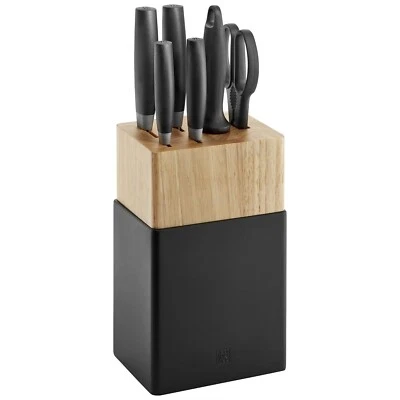 ZWILLING Now S Messerblockset 7-tlg, Schwarz Küchenmesser Gemüsemesser Fleischme - Bild 1 von 3