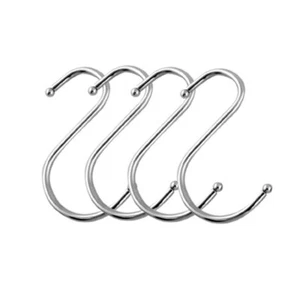 S Hooks for Hanging - 100P 3inch Stainless Steel S Shaped Hooks,Metal Silver ... - Picture 1 of 6