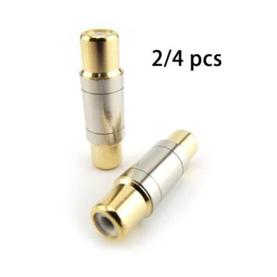 RCA Connectors Female to Female Jack Socket Plug Adapter Speaker Cable Extender - Image 1 of 4