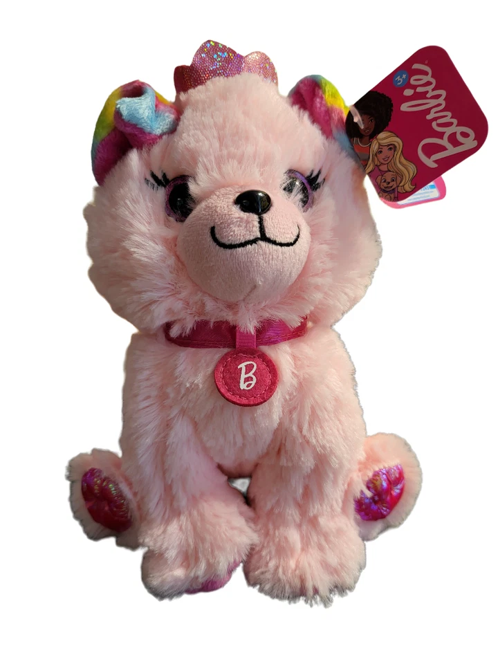 Mattel Barbie Princess 8” Puppy Dog White Plush Stuffed Animal Just Play 2020