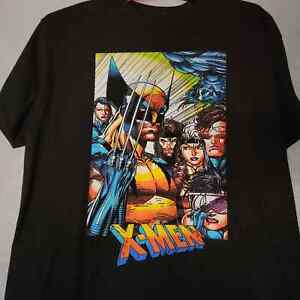 Marvel X-Men ADULT Large L Shirt BLACK WOLVERINE BEAST COMICS BOOK CASUAL NWT
