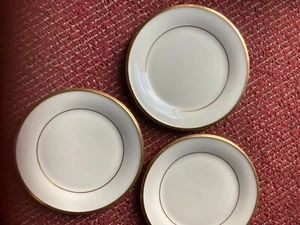 VTG Lenox Eternal Ivory / gold trim bread plates 6" made usa - Picture 1 of 2