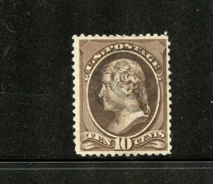 KMC4076-U.S. #209B (u143) Jefferson 10¢ black brown, used, FVF, CV$375.00 - Picture 1 of 2