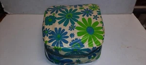 Samson Dominion Hair Dryer 1970s Green Crazy Daisy Pattern - Picture 1 of 14