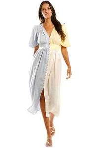 STINE GOYA Silk Isaia Midi Dress Daytime Event Size 8 AU RRP 819 WITH DEFECTS - Picture 1 of 10