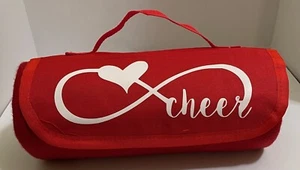 STADIUM, TRAVEL, RED (CHEER) BLANKET - ROLL-UP W/CARRY STRAP - Picture 1 of 1