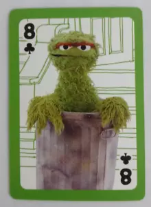 2020 Sesame Street Playing Card Oscar the Grouch 8 Clubs - Picture 1 of 2