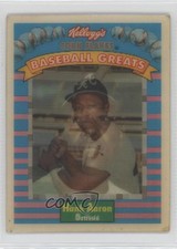 1991 Sportflics Kellogg's Corn Flakes Baseball Greats Hank Aaron #2 HOF