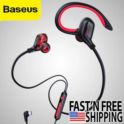 Baseus Type C Wired Earphones Gaming Headphones 3D Stereo Earbuds In-Ear Headset - Image 1 of 4