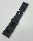 22Mm Black Rubber Watch Band Strap For 43Mm Tag Heuer Grand Carrera Chronograph