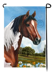 Quarter Horse Summer Flowers Garden Flag - Picture 1 of 32