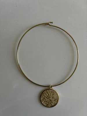 New Lilly Pulitzer Coral Necklace Pendant Choker Gold   Beach Coastal - Image 1 of 4