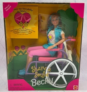 Barbie Share a Smile Becky 1996 edición especial Mattel 15761 en caja original, SDB - Imagen 1 de 24