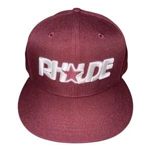 Rhude Rare X Starter Black Label The Natural Maroon Snapback Cap Hat White Logo - Picture 1 of 6