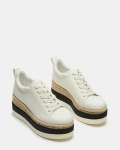 Steve Madden Strecker White Leather Plateau Sneaker Gr. 9 - Bild 1 von 9
