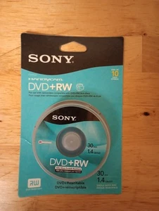 Sony Handycam Mini DVD+RW 8 CM 1,4 GB 30 min. Disco reescribible * PACK DE 10 * NUEVO - Imagen 1 de 2