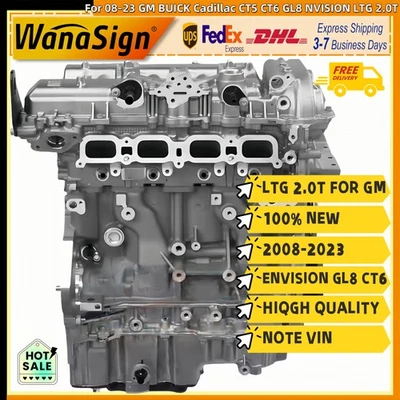 For 08-23 GM BUICK Cadillac CT5 GL8 NVISION LTG 2.0T Long Block Engine Assembly - Image 1 of 4