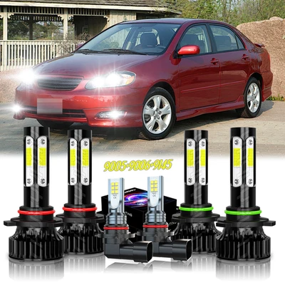 Kit combinado de faros LED + bombilla antiniebla para Toyota Corolla 2008 2007 2006 2005 Foto 1 de 4