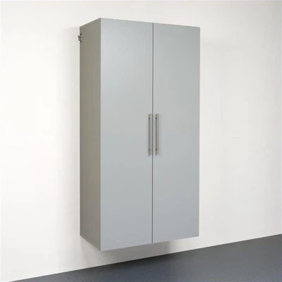 Prepac HangUps 36" Large Storage Cabinet in Light Grey Laminate - Image 1 of 4
