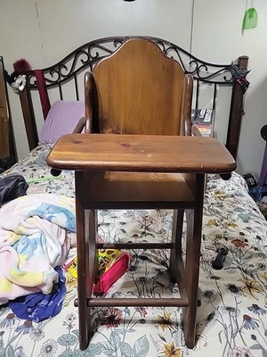 Vintage Wooden  High Chair - Image 1 of 4