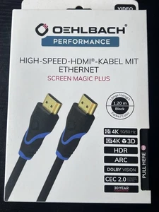 OEHLBACH HDMI-Kabel 1,2 m, High-Speed mit Ethernet, vergoldete Kontakte - Bild 1 von 2