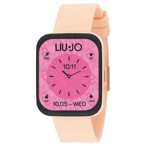 Montre connectée LIU JO LUXURY VOICE SLIM SWLJ091 silicone rose or rose écran tactile - Photo 1 sur 1