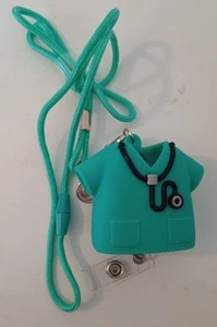 Bath & Body Works Pocketbac Doctor/Nurse Green Scrubs Lanyard ID Clip NWOT - Picture 1 of 6