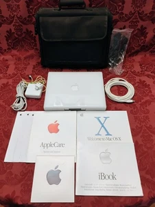 Apple iBook G3 M6497 PowerPC 500 MHz 128 MB RAM 15 GB HDD MacOS X - Imagen 1 de 3