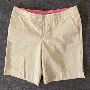 Pantalones Cortos Lily Pulitzer Palm Beach Calce Para Mujer 8 Caqui Verano Preppy Navegación Diversión - Imagen 1 de 12