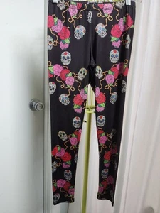 Schwarze Sugar Skull Leggings DALI Museum Gift Shop Medium - Bild 1 von 5