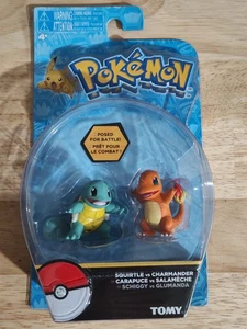 POKEMON SQUIRTLE VS. CHARMANDER Posado para Figuras de Batalla Paquete de 2 POR TOMY - Imagen 1 de 5