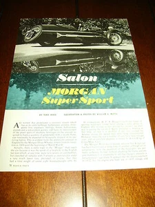 TRICICLO REVERSO Morgan Super Sport 1935 3 ruedas ***artículo original 1965*** - Imagen 1 de 3