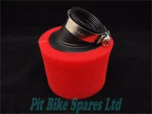 Pit Bike Air Filter 42-44mm Red Angled Twin Foam Sponge 125cc 140cc 160cc - Picture 1 of 3