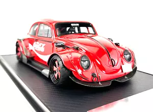 VW VOLKSWAGEN Maggiolino Beetle RWB Racing Coca Cola costruzione larga DNA scala ruota 1:18 - Foto 1 di 3